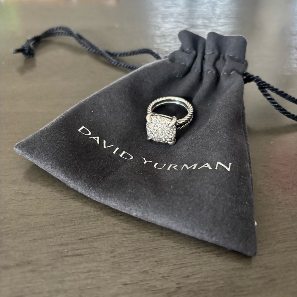 David Yurman Chatelaine Ring with Pave Diamonds